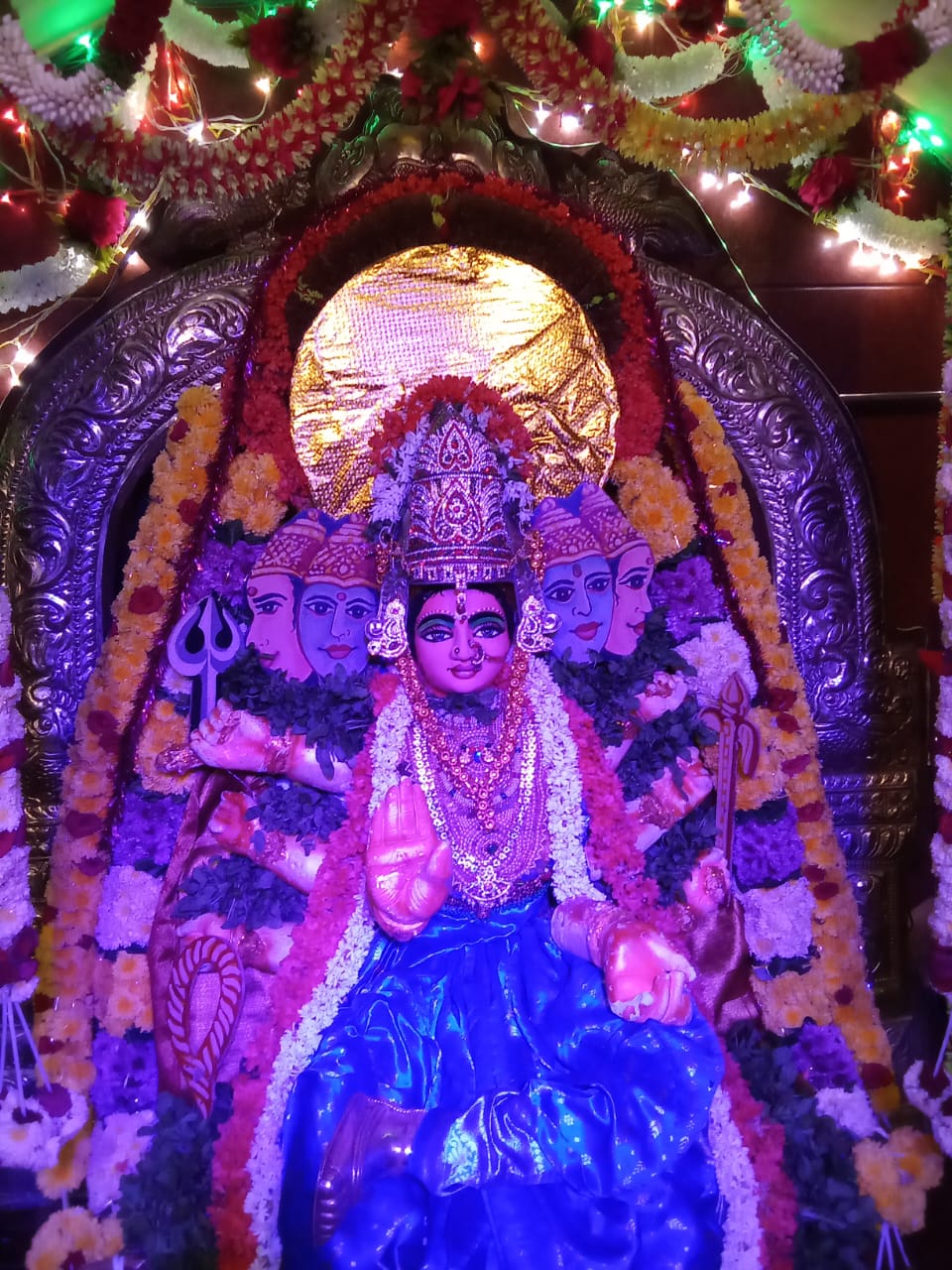 Festive temple procession through the community